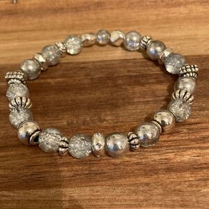Handmade Elegant Silver Beaded Bracelet